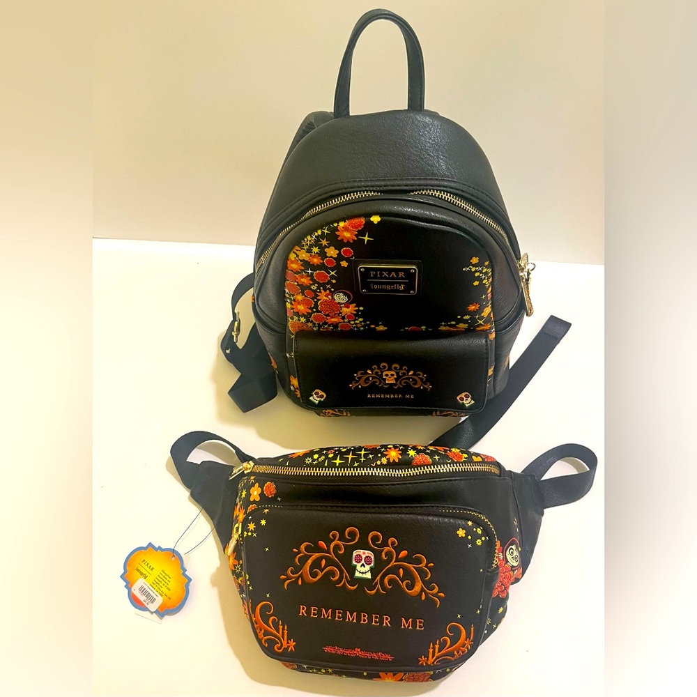 Loungefly Coco Backpack and Fanny Pack Set